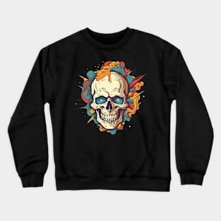 Colorful Psychedelic Skull Crewneck Sweatshirt